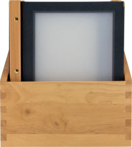 Securit Inserts pour protège-menus WOOD, noir