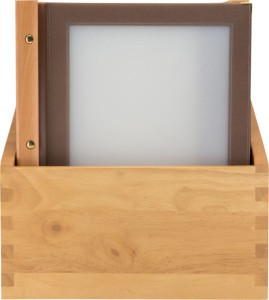 Securit Inserts pour protège-menus WOOD, noir