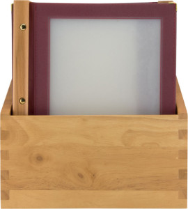 Securit Inserts pour protège-menus WOOD, noir