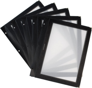 Securit Inserts pour protège-menus WOOD, marron