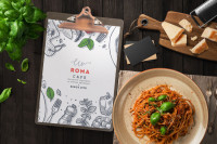 Securit Protège-menus à pince, A4, marron Securit Protège-menus à pince, A4, marron