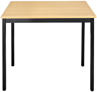 SODEMATUB table de réunion 126DRHN, demi-ronde, hêtre/noir