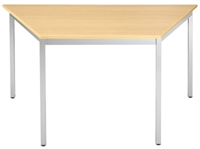 SODEMATUB Table de réunion 126THA, trapézoidale, hêtre/alu