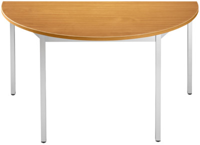 SODEMATUB Table réunion 126TMA, trapézoidale, merisier/alu