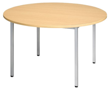 SODEMATUB Table universelle 80ROEA, rond, 800 mm, érable/alu