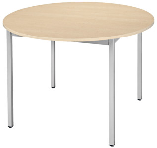 SODEMATUB Table universelle 80ROGA, rond, 800 mm, gris/alu