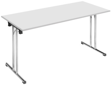 SODEMATUB Table pliante Chromeline1, demi-rond, gris