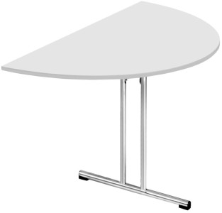 SODEMATUB Table pliante Chromeline1, demi-rond, gris