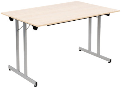 SODEMATUB Table pliante TPMU126EA, 1.200 x 600 mm,érable/alu