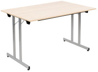 SODEMATUB Table pliante TPMU127GA, 1.200 x 700 mm, gris/alu