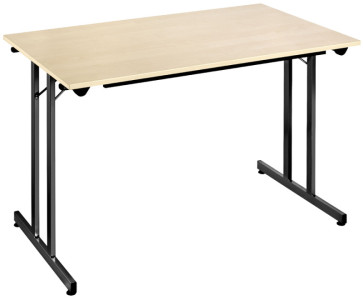 SODEMATUB Table pliante TPMU128HN, 1.200 x 800 mm,hêtre/noir