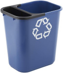 Rubbermaid Corbeille à papier, 26,6 litres, PE, bleu