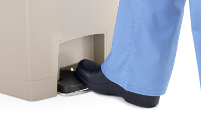 Rubbermaid Collecteur à pédale Slim Jim, 30 litres, beige