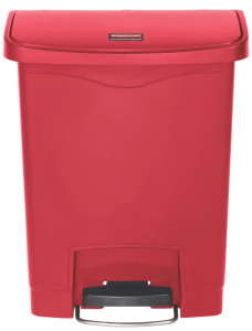 Rubbermaid Collecteur à pédale Slim Jim, 30 litres, beige