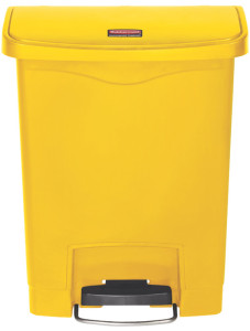 Rubbermaid Collecteur à pédale Slim Jim, 30 litres, rouge