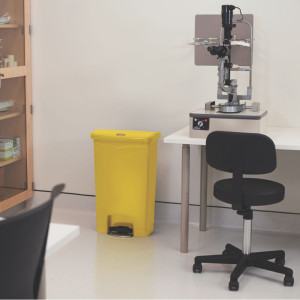 Rubbermaid Collecteur à pédale Slim Jim, 50 litres, jaune