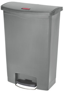 Rubbermaid Collecteur à pédale Slim Jim, 90 litres, rouge
