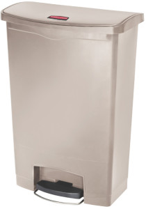 Rubbermaid Collecteur à pédale Slim Jim, 90 litres, rouge