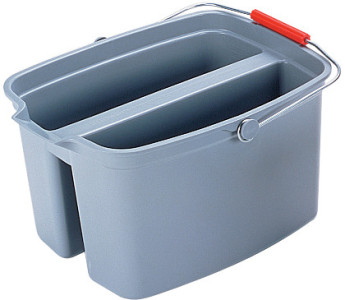 Rubbermaid Seau double, 18 litres, PP, gris