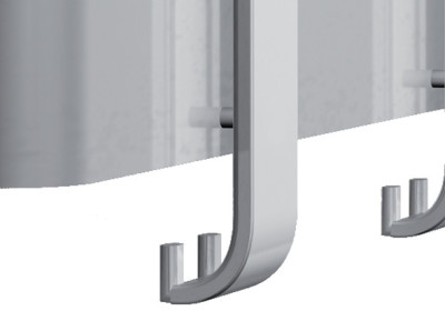 kerkmann Portemanteau mural de sécurité Arosa, gris argent,