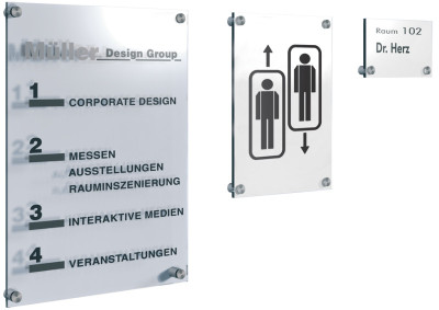 kerkmann Plaque de porte Sign, A4, verre acrylique,