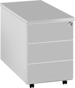 kerkmann Caisson mobile, 3 tiroirs, blanc