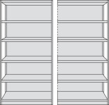 kerkmann Rayonnage annexe Progress 500, (H)1.900 mm, kerkmann Rayonnage annexe Progress 500, (H)1.900 mm,