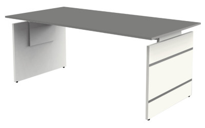 kerkmann Bureau avec piètement panneau Form 4, (L)1.800 mm,