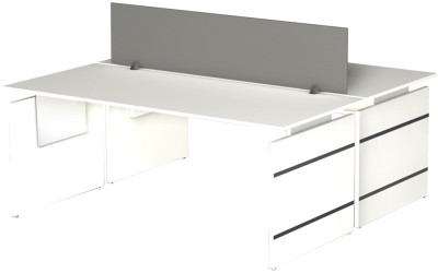 kerkmann Table annexe avec piètement panneau Form 4, blanc