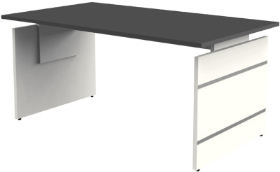 kerkmann Table annexe avec piètement panneau Form 4, blanc