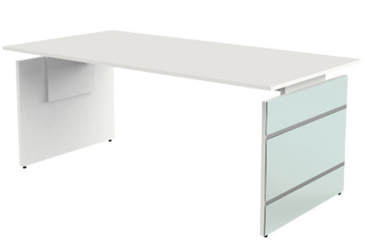 kerkmann Table annexe avec piètement panneau AVETO, blanc