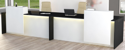 kerkmann banque d'accueil Palermo, blanc/ antracite