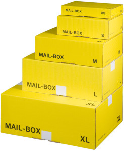 smartboxpro Carton d'expédition MAIL BOX, taille: M, jaune