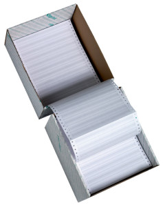 papier d'ordinateur rillprint sans fin, 380 mm x 8 « (20,32 cm)