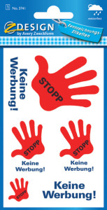 informations AVERY Zweckform étiquettes « Stop - Pas de publicité »