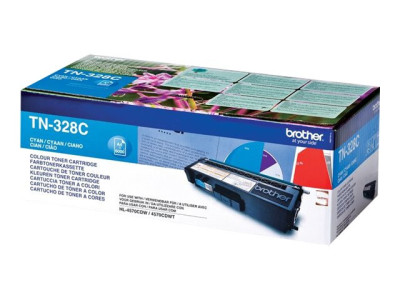 Brother : TN-328C cartouche toner CYAN haute capacit