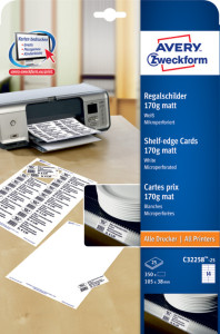AVERY Zweckform carte prix, pour prix et bande scanner