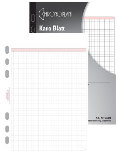 Chronoplan feuille Karo, A5, 80 g / m², 50 feuilles