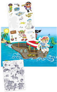 AVERY Zweckform Livre de stickers, A5, pirate