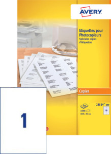 AVERY Étiquettes pour photocopieur, 70 x 37 mm, blanc