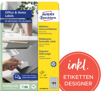 AVERY Zweckform Etiquettes multi-usages, 35,6 x 16,9 mm, blanc