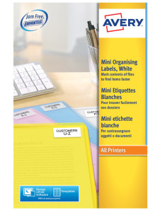 AVERY Mini étiquettes Adresse laser, 38,1 x 21,2 mm, blanc