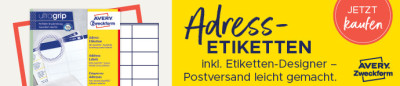 AVERY Zweckform Etiquettes adresses transparentes,