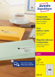 AVERY Zweckform Etiquettes adresses transparentes, 45,7 x