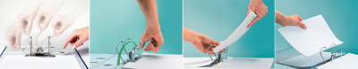 LEITZ classeur plastique, 180 degrés, format A4, 80 mm, bleu