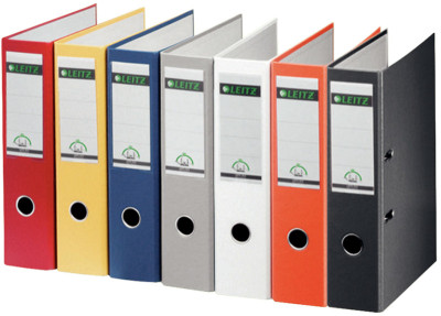 LEITZ Classeur plastique, 180 degrés, A4, 80 mm, gris