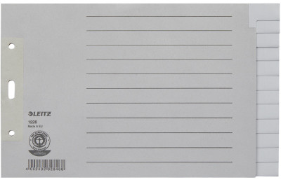 LEITZ intercalaire en papier naturel, blanc, A5, 15 touches,