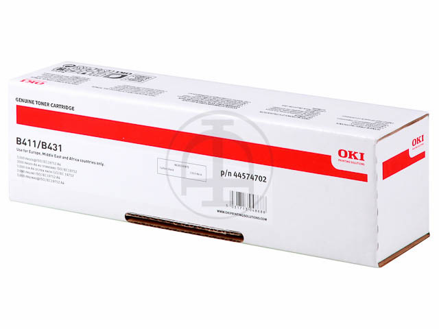 OKI : Cartouche Toner NOIR 3000 pages pour B411dn B431