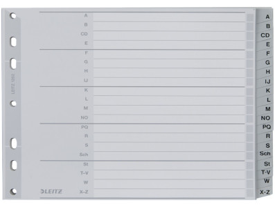 LEITZ intercalaire en plastique, A-Z, format A4 extra large