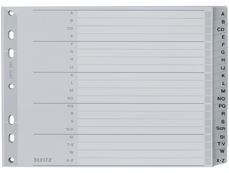 LEITZ intercalaire en plastique, A-Z, format A4 extra large